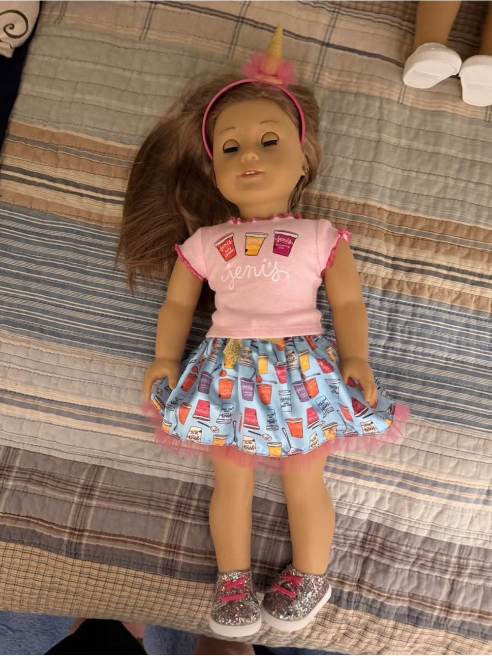 American Girl Doll in Jeni's Splendid Ice Cream Outfit